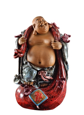 石湾大师家居门弥勒笑佛像摆件