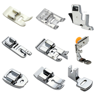 家用电动缝纫机压脚锁边隐形拉链卷边刺绣自由缝单边挡边鸭脚