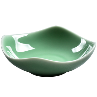 青瓷纯色小菜蝶子陶瓷家用日式餐厅创意调料小蝶中式点心碟糕点碟