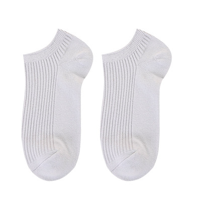 袜子女纯棉夏季薄款纯色素雅6双