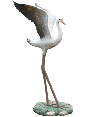 装饰品白鹭新尚饰玻璃钢摆件园林