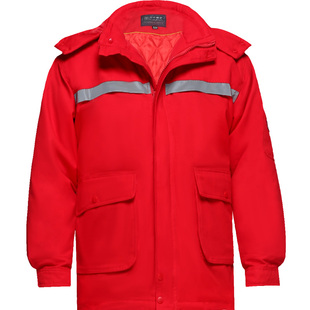 加油站工作服冬装加厚防静电石油化工加气站冬季 中长款套装