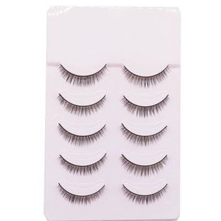 超自然短款假睫毛 裸妆逼真交叉款硬梗眼睫毛 单眼皮内双用眼睫毛