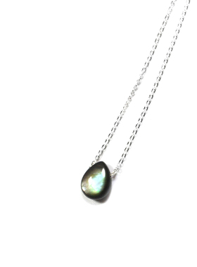 THISNESS黑蝶贝纯银项链