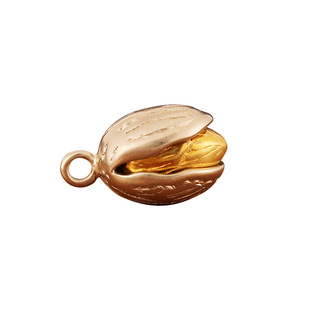 黄白铜开心果吊坠汽车钥匙扣挂件手工创意箱包配件扣实心纯铜饰品