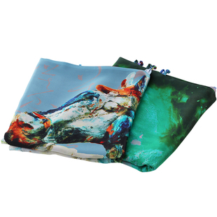 绝代佳人真丝围巾丝巾艺术家古原缎面百变披肩中国风丝绸披肩女