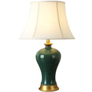 卧室台灯陶瓷美式台灯卧室床头灯温馨浪漫床头灯客厅台灯景德镇