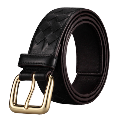 男士手工编制针扣青年皮带