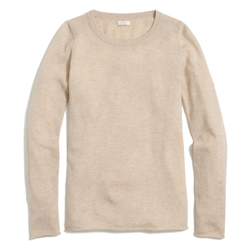 现货 美国J.CREW/JCREW女士基础款百搭舒适修身圆领纯羊绒毛衣