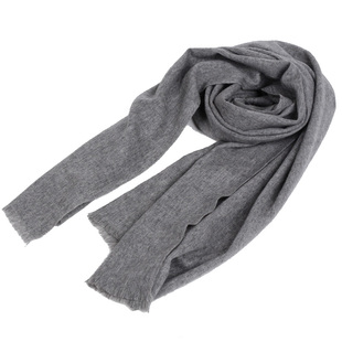 纯色羊绒羊毛围巾女冬季超大披肩两用百搭秋冬天加厚长款围脖灰色