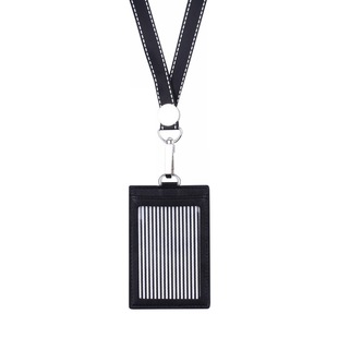 卡仕达三层超纤皮证件皮卡套皮革工作证工作牌工卡号挂牌保护套定制员工礼品门禁卡套胸牌胸卡挂牌皮套带挂绳