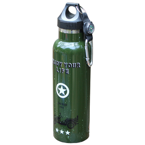 户外露营水壶真空保温杯徒步登山旅游不锈钢野外便携越野骑行水杯