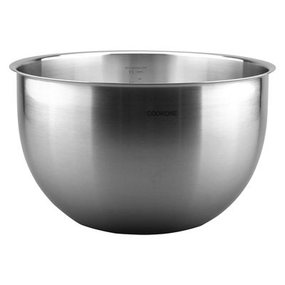 COOKONE/德式18/10不锈钢打蛋盆304洗菜盆揉面和面盆家用大号加深