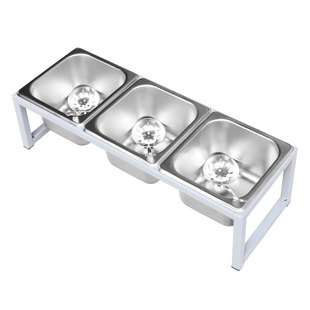 1/6不锈钢份数盆架奶茶店果酱盒分格调料架格子盆底座支架三格4味