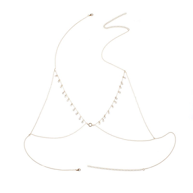 欧美性感水晶身体链链条水滴腰链