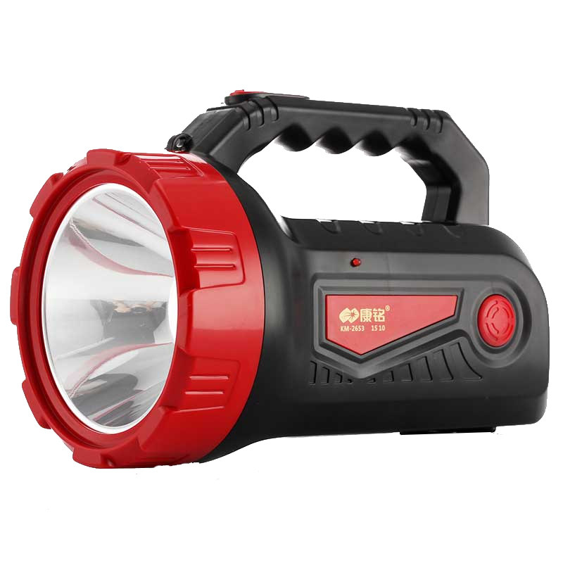LED手提探照灯多功能强光远射超亮户外巡逻家用应急灯手电筒充电