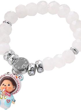 萌趣趣风饰品白玉半宝石礼物手链