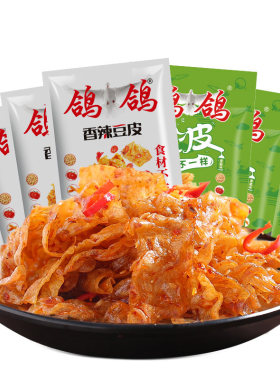 鸽鸽香辣果蔬豆皮500g休闲零食