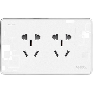 公牛118型6孔9孔10孔12孔开关插座家用厨房电视墙多孔组合面板