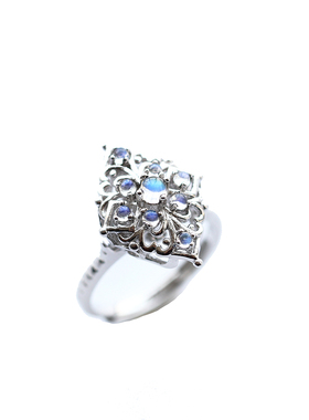 天然月光石戒指女复古可两用活口