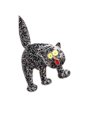 欧美万圣节卡通创意猫形状胸针