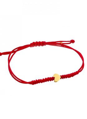 本命年红绳桃丝熊24K金幸运