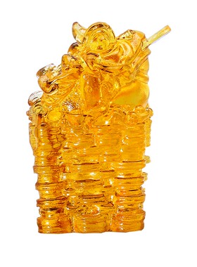 汉风琉璃金蟾家居客厅办公桌摆件