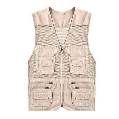 背心休闲外套钓鱼登山网眼夏装