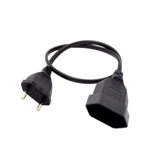 欧标延长线公母对接二圆两脚圆形电源插座延长欧插脚大功率延长线