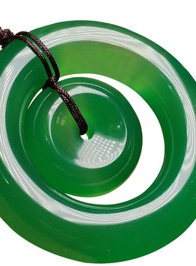 天然冰种红色玉髓平安扣吊坠送证