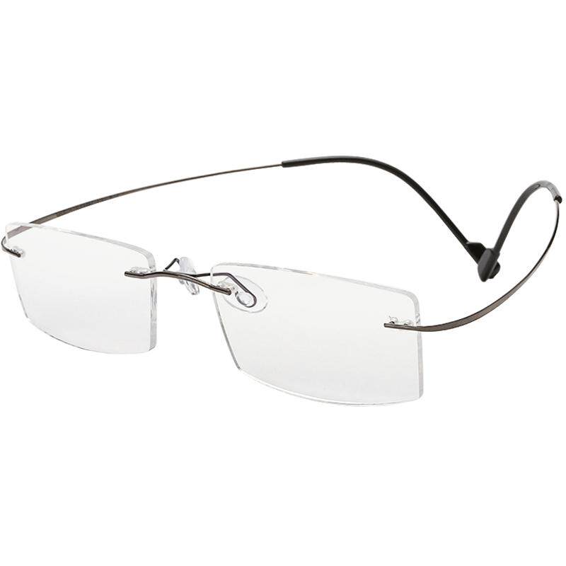 仅重2克轻巧纯钛无框近视眼镜架男女款 有度数眼镜框可配成品镜片