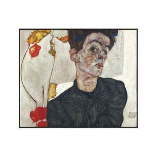 埃贡席勒油画无框画抽象装饰画挂画壁画客厅欧式画人像画书房餐厅