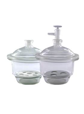 华鸥 玻璃干燥器干燥皿 真空干燥器透明棕色实验室干燥皿 加厚防潮120 150 180 210 240 300 350 400 450mm