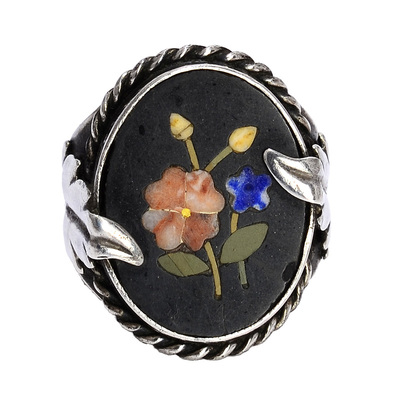 庭院欧美风天然玛瑙花朵古董首饰