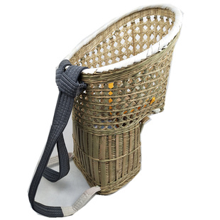 手工背篼娃娃婴儿童宝宝小孩凉背篓背筐背椅背带椅子夹背儿竹编