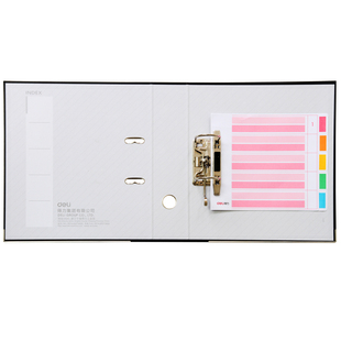 得力快捞夹打孔文件夹2寸3寸快劳夹A4插页档案夹资料活页文件夹两孔夹多层资料册纸板长押夹办公用品批发