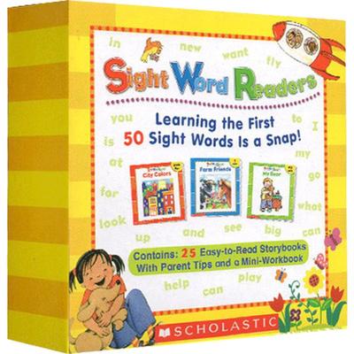 英文原版 Scholastic Sight Word Readers Boxed Set 高频词 常见字 学乐儿童英文学习家长指导25册套装 Sight Words