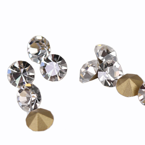 正品高品质进口尖底捷克白色玻璃水钻立体堆钻饰品钻石美甲店用品