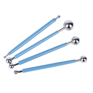 黏土手工DIY/翻糖超轻粘土彩泥工具/大小丸棒 4支组