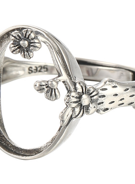 s925纯银男女戒托diy戒指托