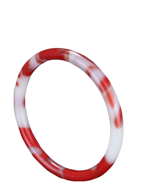 细款圆条玉镯金丝玉鸡血飘花戈壁