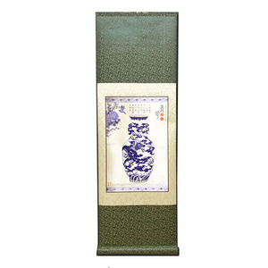 青花瓷剪纸丝绸装饰画中国特色工艺品送老外出国留学商务会议礼品