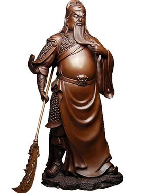紫铜关公摆件新年武财神关二爷像