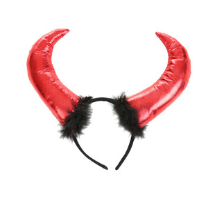 万圣节恶魔牛角 成人儿童牛魔cos恐怖吓人头扣表演出道具头箍发箍