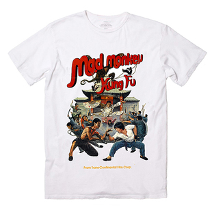 IndigoWhale2017ss 人人有功练 纯棉圆领1970s复古功夫片海报tee