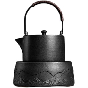 伊文陶瓷 怀明电陶炉 家用煮茶器茶炉烧水壶陶瓷普洱茶煮茶壶套装