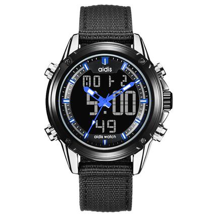 潮流多功能男士双显防水户外手表