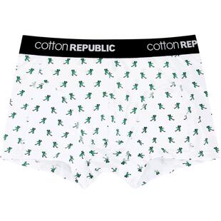 Cotton Republic/棉花共和国男士棉质性感印花中腰平角内裤2条装