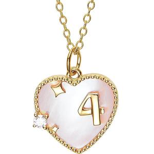 RUANS/阮仕18k金幸运数字贝壳钻石项链 正品爱心珍珠母贝吊坠礼物