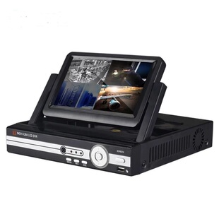 4路10寸带屏监控高清网络数字硬盘录像机 8路NVR带显示器一体机